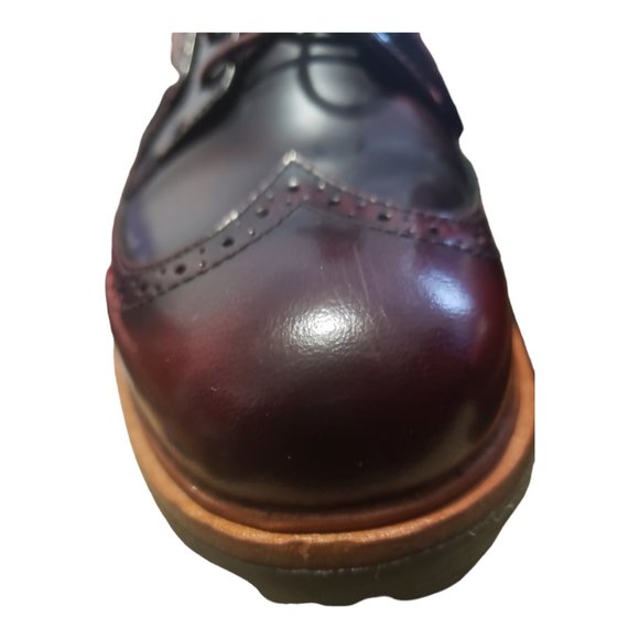Clark’s Teadale Maira Oxford Shoe 8 1/2 M Red/Brown Platform Wing-tip Leather! - Picture 5 of 13